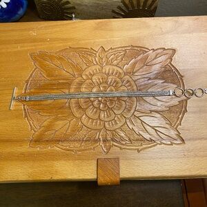 Lori Bonn Sterling Silver Bracelet 6.5 to 8 inches adjustable with toggle